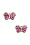 Earrings 9ct gold with Zircon and Butterflies by Ino&Ibo