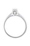 Solitaire Ring 18ct White Gold with Diamond by FaCaDoro (No 54)