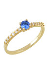 Ring 14ct Gold with Zircon by SAVVIDIS (No 54)