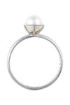 Ring 14ct White Gold with Pearl by SAVVIDIS (No 54)