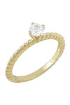 Solitaire ring 14ct Gold with Zircons by SAVVIDIS (No 54)