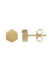 Earrings 14ct Gold in Hexagon shape by SAVVIDIS