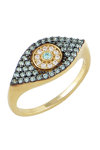 Chevalier Ring 14ct Gold with Zircon by SAVVIDIS (No 49)