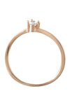 Μονόπετρο δαχτυλίδι SAVVIDIS από ροζ χρυσό 14Κ με ζιργκόν (Νο 55)