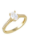 Solitaire Ring 14ct Gold with Zircon by SAVVIDIS (No 53)