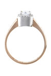 Μονόπετρο δαχτυλίδι SAVVIDIS από ροζ χρυσό και λευκόχρυσο 14Κ με ζιργκόν (Νο 55)