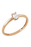 Solitaire Ring 14ct Rose Gold with Zircon by SAVVIDIS (No 55)