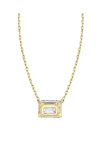 SOLEDOR Radiant 14ct Gold Necklace with Zircon