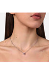 CHIARA FERRAGNI Diamond Heart Rhodium Plated Necklace with Zircon