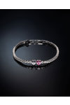 CHIARA FERRAGNI Diamond Heart Rhodium Plated Bracelet with Zircon