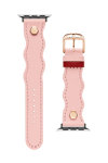 TED Wavy Design Pink Leather Strap for APPLE Watches 38-40 mm