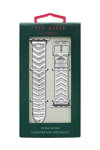 Λουράκι TED Chevron Silver Leather Strap για APPLE Watches 38-40 mm