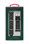 Λουράκι TED Chevron Black Leather Strap για APPLE Watches 42-44 mm