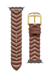 Λουράκι TED Chevron Brown Leather Strap για APPLE Watches 42-44 mm