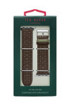Λουράκι TED T Embossed Brown Leather Strap για APPLE Watches 42-44 mm