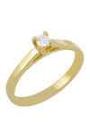 Solitaire Ring 18ct Gold by SAVVIDIS with Diamond (No 54)