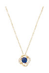 GO Golden Plated Necklace with Zircon and Quartz
