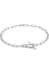 ANIA HAIE Knot T Bar Chain Starling Silver Rhodium Plated Bracelet