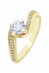 Solitaire Ring 14ct Gold by SAVVIDIS with Zircon (Νο 54)