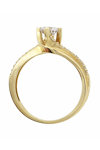 Μονόπετρο δαχτυλίδι SAVVIDIS από χρυσό 14K με ζιργκόν (Νο 54)