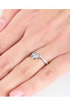 Solitaire Ring 14ct White Gold by SAVVIDIS with Zircon (Νο 56)