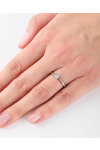 Μονόπετρο δαχτυλίδι FaCad'oro από λευκόχρυσο 18K με διαμάντι (Νο 54)