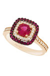 Ring 14ct Rose Gold with Zircon by FaCaDoro (No 54)