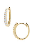 Earrings 14ct Gold with Zircon by FaCaDoro