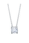 Necklace 14ct White Gold with Zircon by FaCaDoro