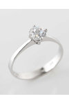 Solitaire Ring 14ct White Gold with Zircon by FaCaDoro (No 53)
