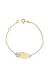 Bracelet 14K Gold Military Tag with Design of Rabbit by Ino&Ibo