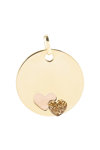 Pendant made of 14ct Gold with Hearts  by SAVVIDIS with Enamel by Ino&Ibo