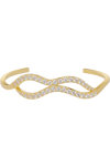 JCOU Like The Wind 14ct Gold-Plated Sterling Silver Bracelet with White Zircon