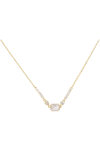 JCOU Multi Stone 14ct Gold-Plated Sterling Silver Necklace with White Zircon