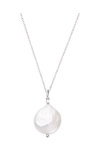 GO Sterling Silver Necklace with Pearl