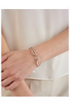 VOGUE Starling Silver 925 Bracelet Rose Gold Plated 18K with Zircon