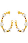 VOGUE Starling Silver 925 Earrings Gold Plated 18K with Pearl