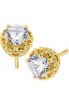 VOGUE Starling Silver 925 Earrings Gold Plated 18K with Zircon