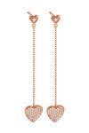 VOGUE Starling Silver 925 Earrings Rose Gold Plated with Crystals