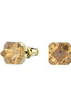 Yellow Chroma stud earrings Pyramid cut crystals