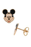 Σκουλαρίκια Ino&Ibo από χρυσό 14Κ σε σχήμα Mickey Mouse με σμάλτο