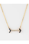 Necklace in arrow shape made of 14ct gold by FaCad'oro