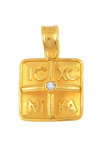 14ct Gold Lucky Pendant with Zircons by SAVVIDIS