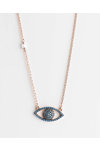 Necklace made of 14ct rose gold with Zircons by SAVVIDIS