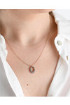 Necklace made of 14ct rose gold with Zircons by SAVVIDIS