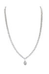 Necklace made of 14ct white gold with Zircons by SAVVIDIS