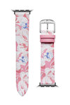 TED Seasonal Patterns Floral Pink Leather Strap for APPLE Watches 38-40 mm