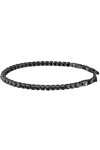 MASERATI Stainless Steel Bracelet with Black Stones