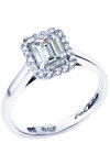 Solitaire Ring 14ct White Gold with Zircon by FaCaDoro (No 54)