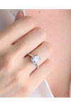 Solitaire Ring 14ct White Gold with Zircon by FaCaDoro (No 54)